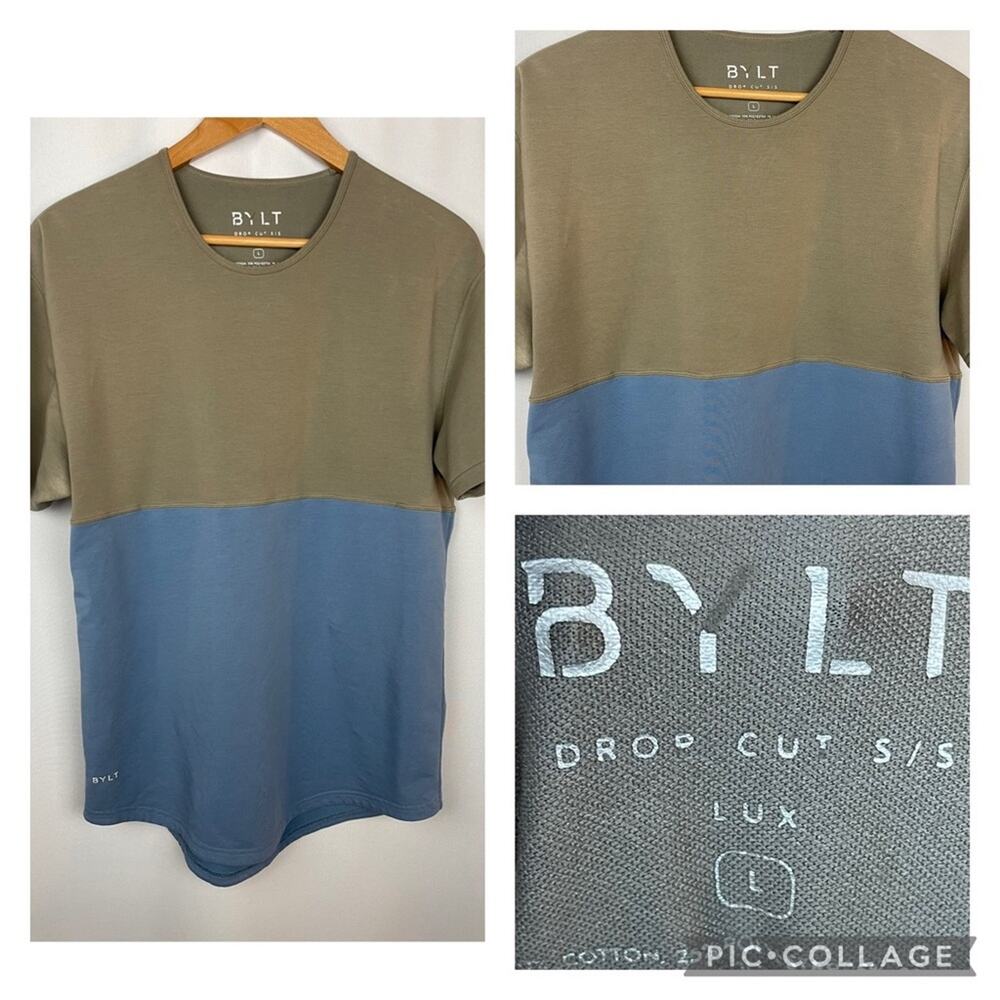 BYLT Drop Cut S/S Lux T-Shirt Brown Blue Mens Large
Athletic Gym Athleisure